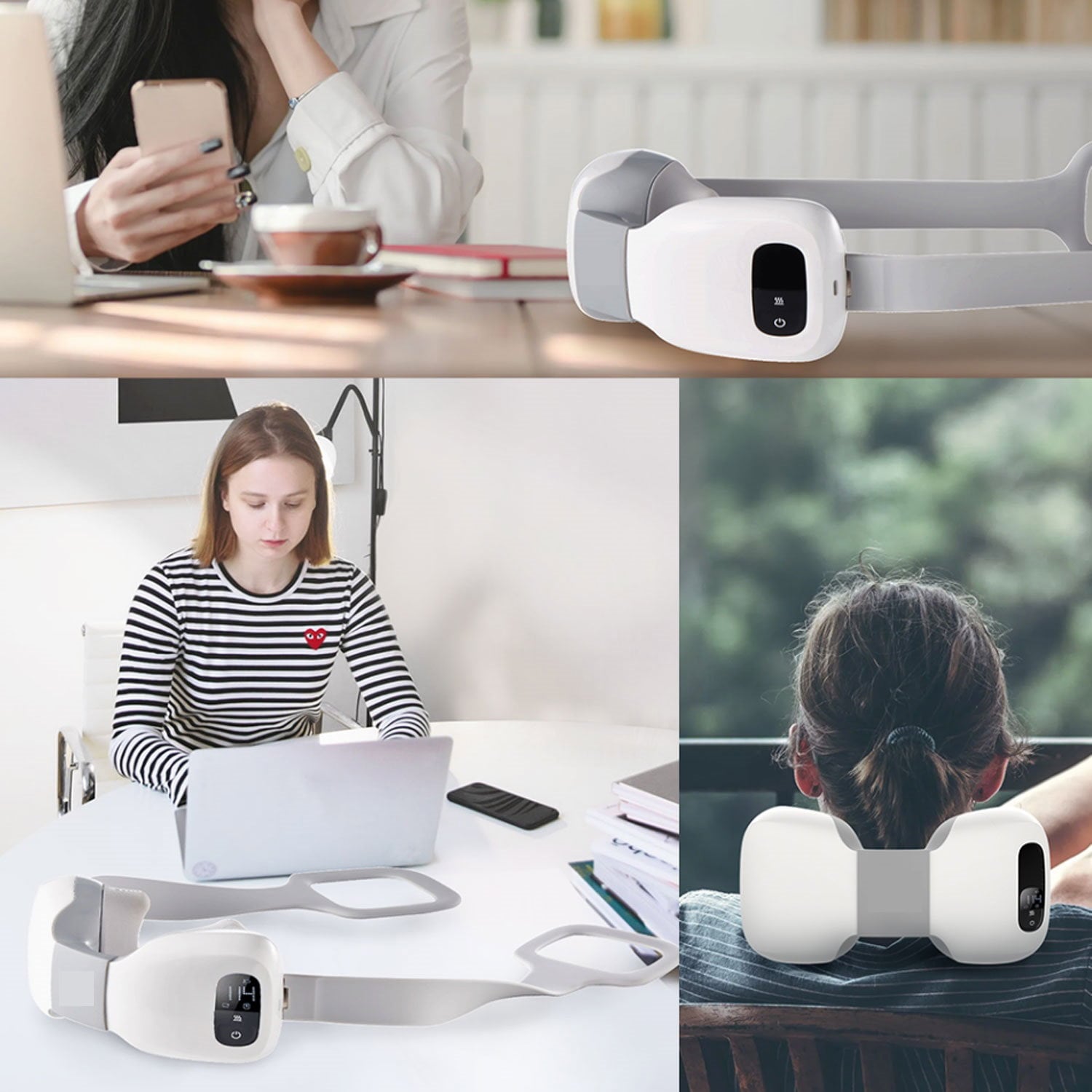 جهاز مساج للرقبة والكتف مع خاصية التسخين 2200 مللي أمبير Portable Rechargeable Neck and Shoulder Massager With Heat