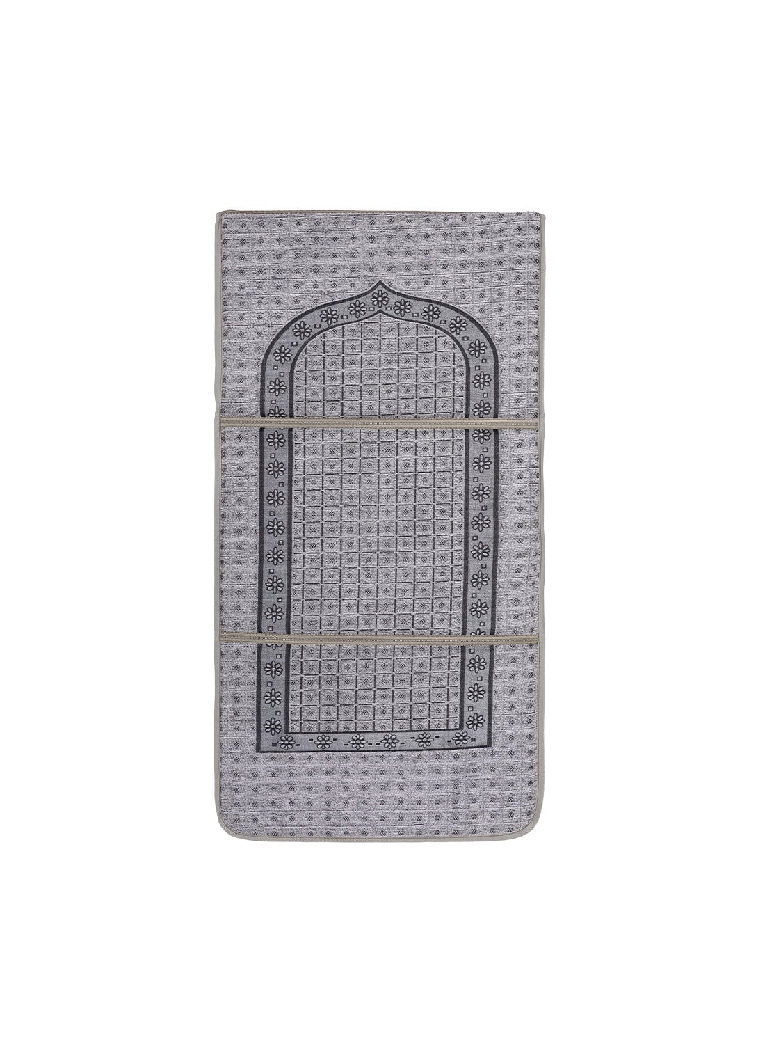 سجادة صلاة كرسي قابلة للطي نور رمادي NOOR-1 Foldable Prayer Mat and Backrest