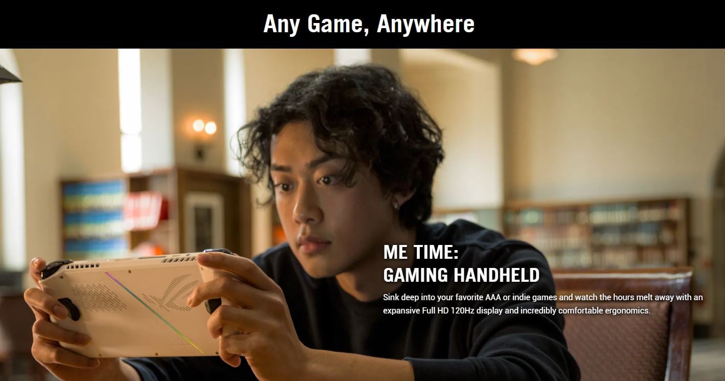 جهاز العاب محمول وحدة تحكم بنظام ويندوز اسوس روج آلي 7 بوصة 120 هرتز Asus ROG Ally Gaming Handheld