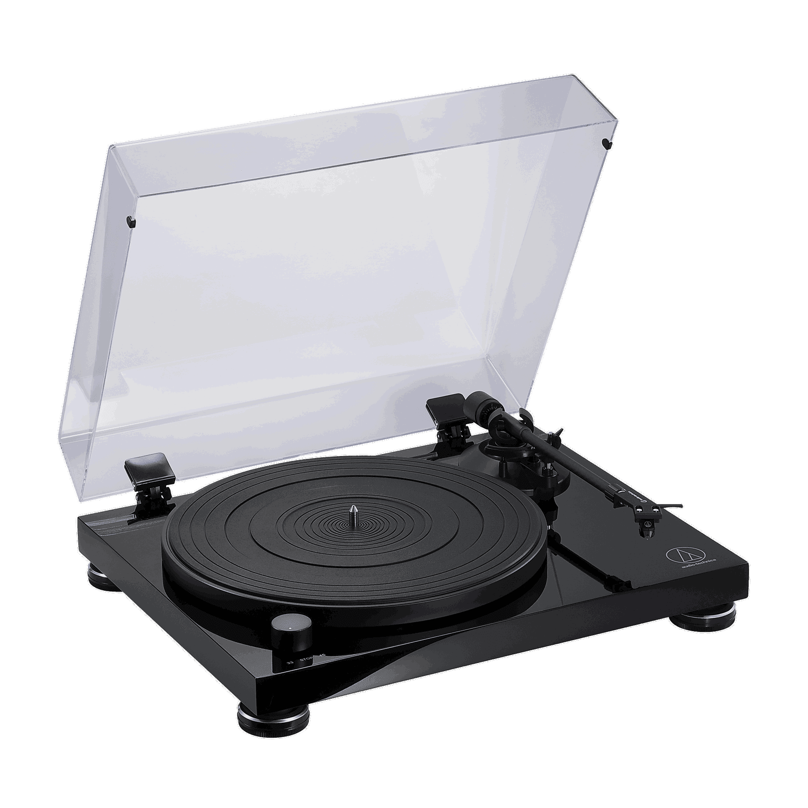 جرامافون مشغل اسطوانات حديث 45 دورة اوديو تيكنيا Audio Technica Fully Manual Belt Drive Turntable AT-LPW50PB