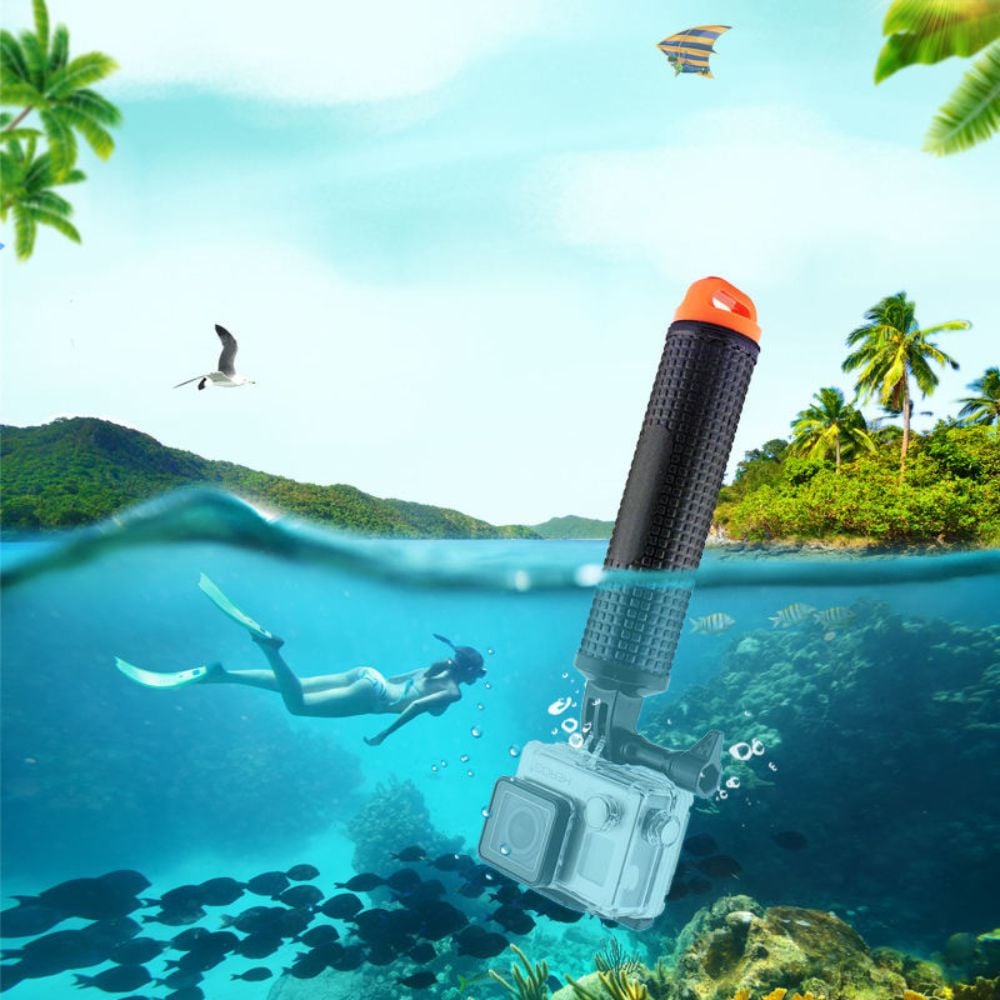 حامل مقبض كاميرا جوبرو هيرو مقاوم للماء برتقالي وأسود من او اوزون O Ozone Waterproof Floating Hand Grip For GoPro Hero 11 10 9 8 7 6 5 4 3 2 1