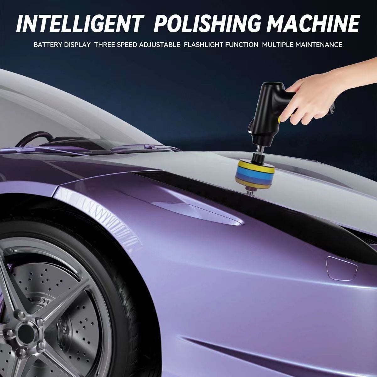 Portable 4000mah Rechargeable Polishing Machine Dual Action Cordless Car Polisher