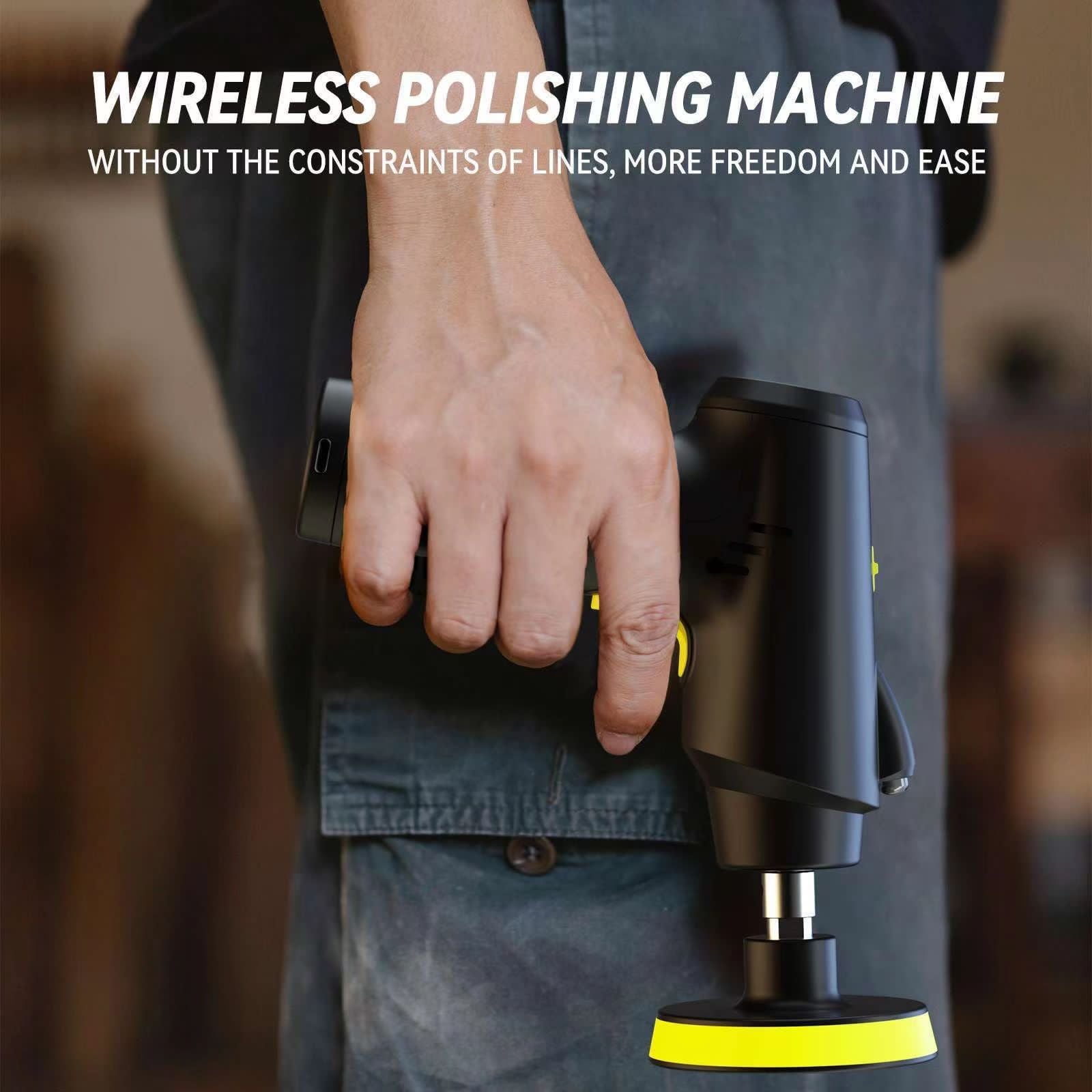 Portable 4000mah Rechargeable Polishing Machine Dual Action Cordless Car Polisher