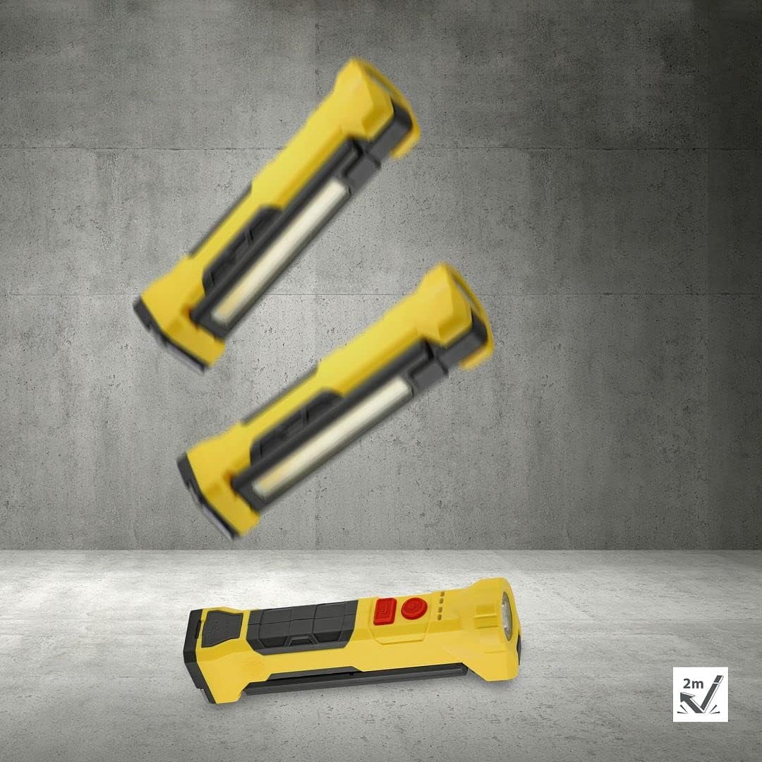 كشاف يدوي خارجي للرحلات قابل لإعادة الشحن 700 لومن مع باور بنك مدمج 5000 مللي أمبير Shell Rechargeable Work Flashlight With Power Bank