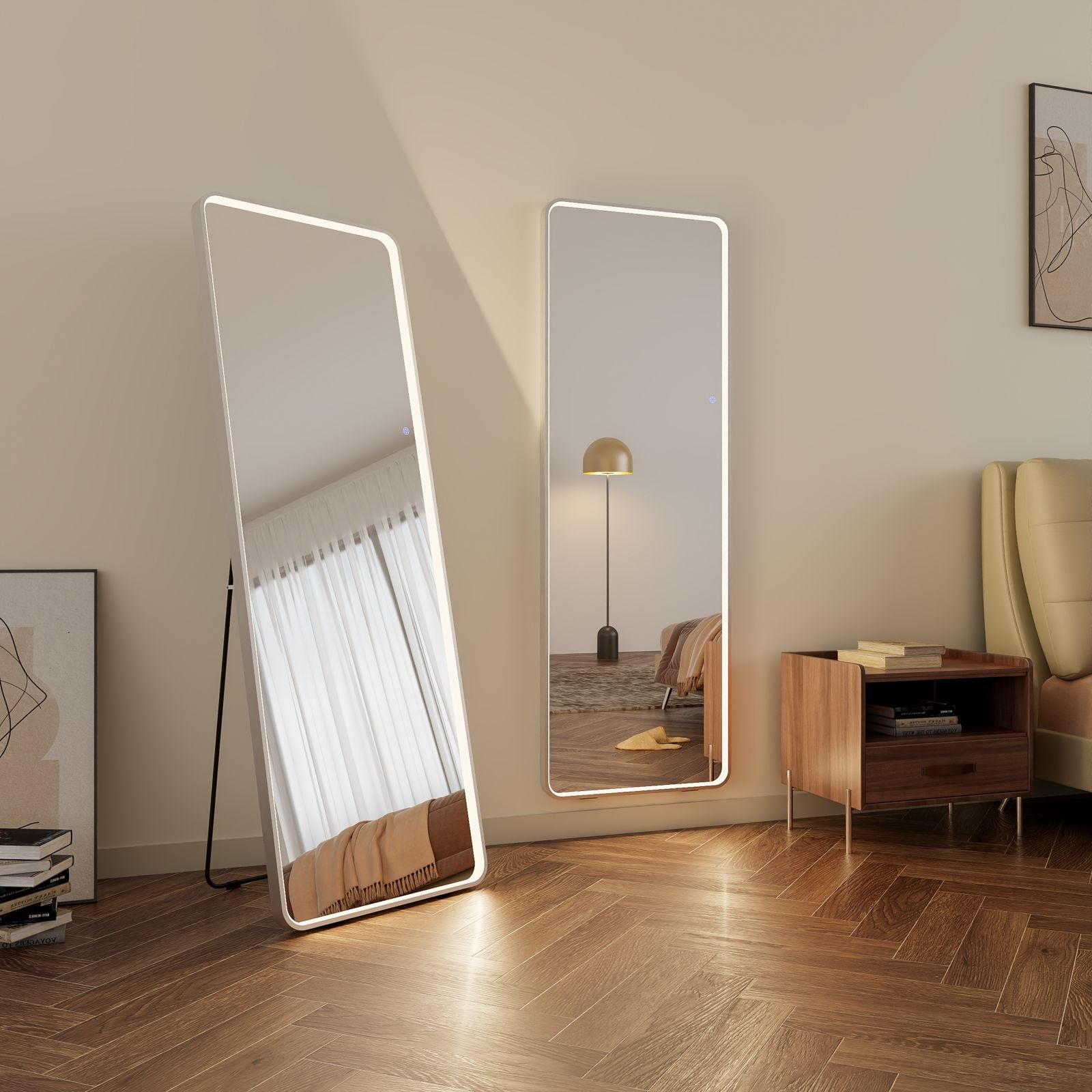 مرايا طويله لغرف النوم تكتك مع اضاءة ليد Taktik Full Length LED Dressing Mirror