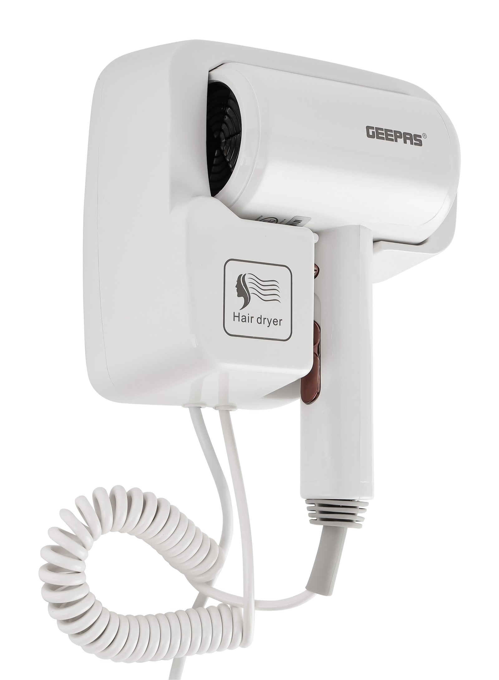 مجفف شعر للحمام للجنسين 1200 واط جيباس Geepas Wall Mounted Hair Dryer Hot & Cold Wind