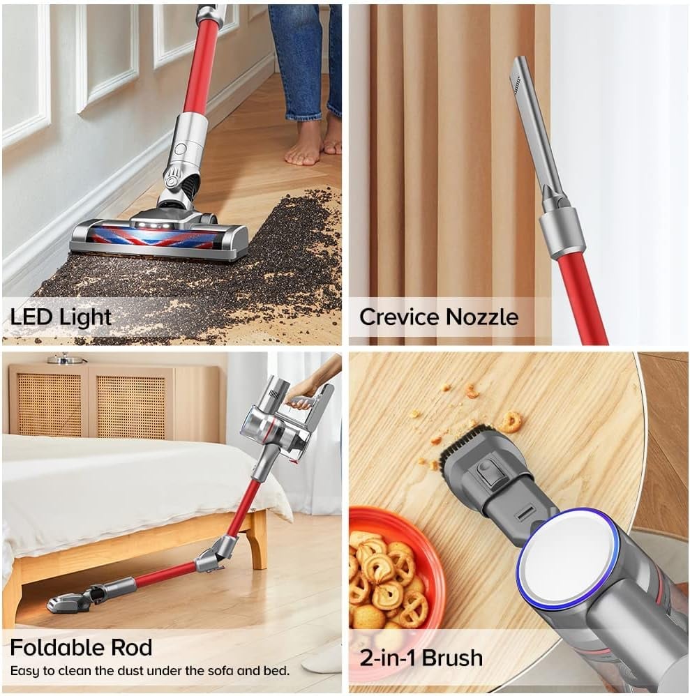 مكنسة كهربائية لاسلكية إيربوت 2200 مللي أمبير 20000 باسكال Airbot Aura Cordless Vacuum Cleaner