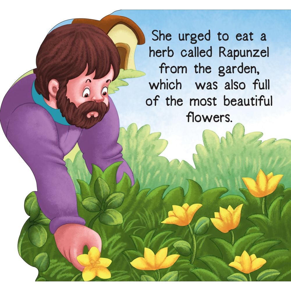 قصة اطفال عن الأميرة رابونزل أم الكتب العالمية Om Books International Cutout Board Rapunzel