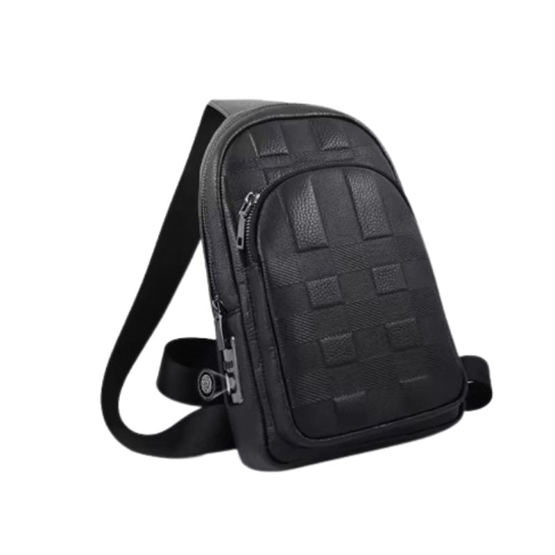 شنطة كتف رجالي جلد بالبصمة Anti theft Fingerprint Crossbody Bag