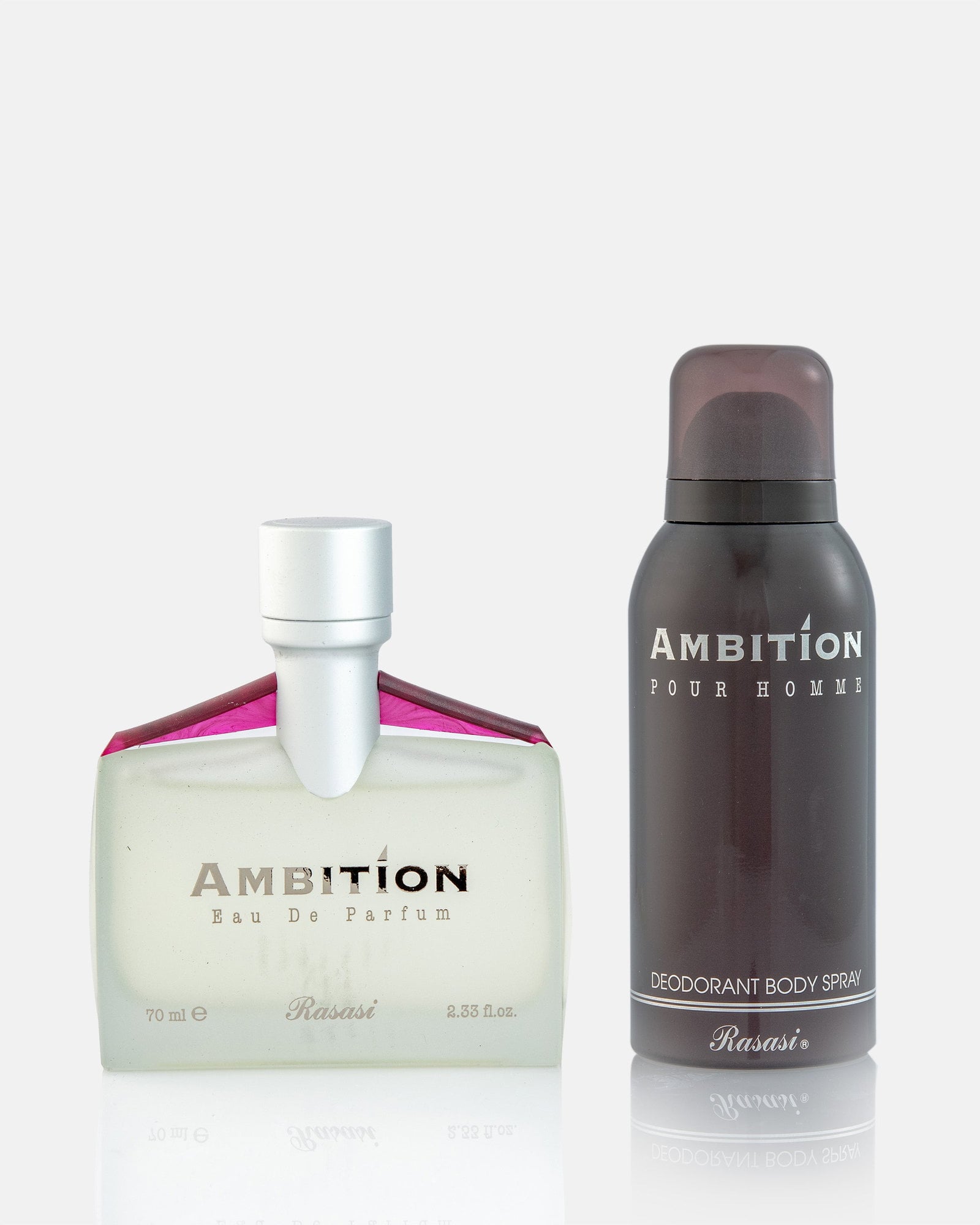 عطر رصاصي أمبيشن للرجال بخاخ 70 مل ومزيل عرق 150 مل رصاصي Rasasi Ambition Men Spray 70 Ml + Deo 150ml