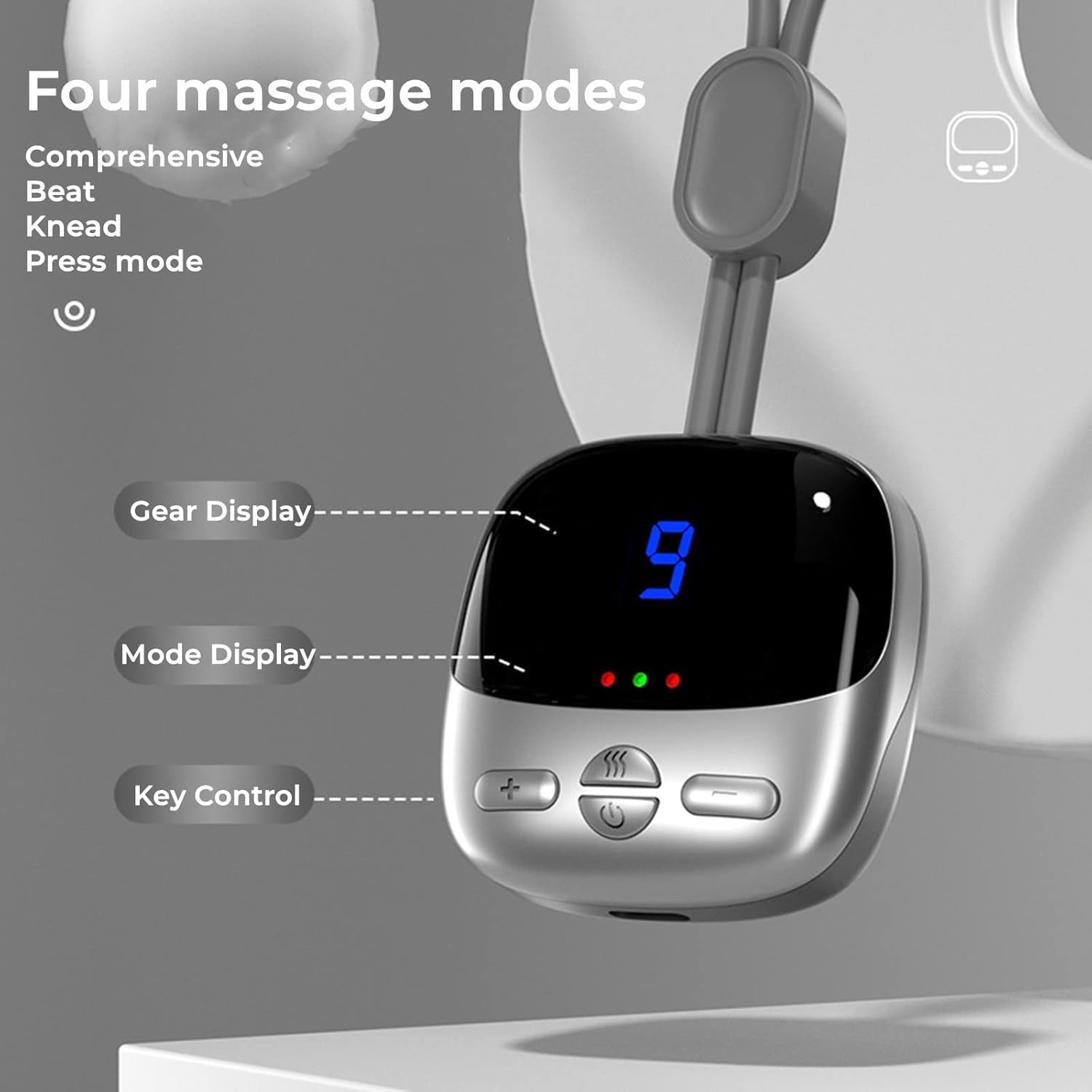 جهاز مساج الرقبة بالنبضات الكهربائية 4 أوضاع مع خاصية الحرارة Portable Neck Massager