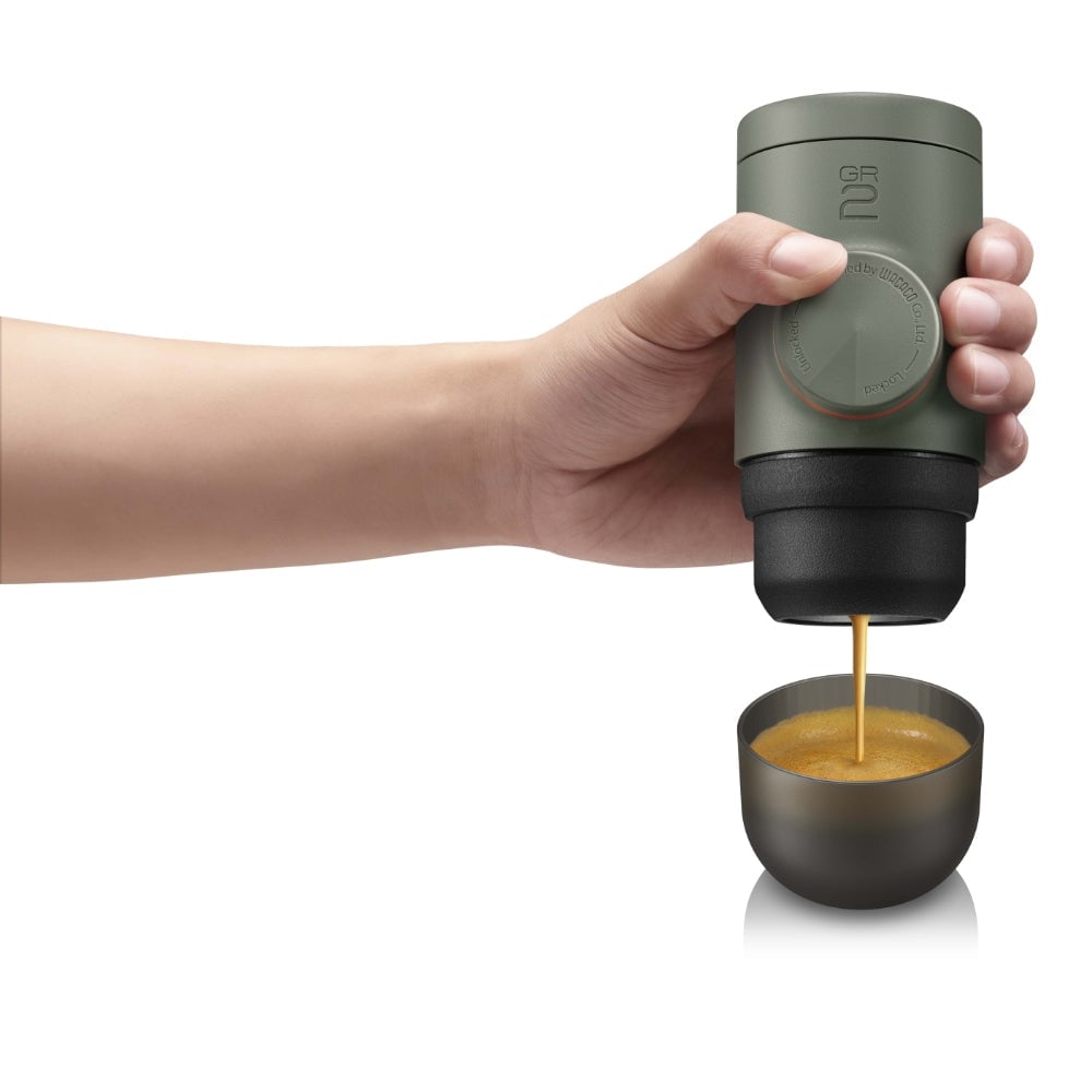 ماكينة اسبريسو يدوية محمولة واكاكو ميني بريسو 18 بار Wacaco Minipresso GR2 Portable Espresso Machine