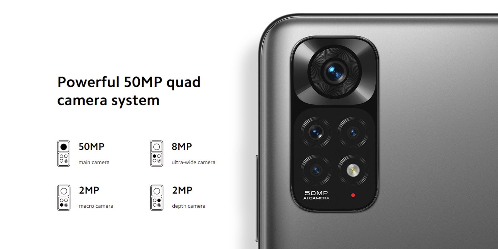 موبايل جوال شاومي ريدمي نوت 11 رام 6 جيجا 128 جيجا تخزين رمادي شاومي Xiaomi Redmi Note 11 Dual SIM