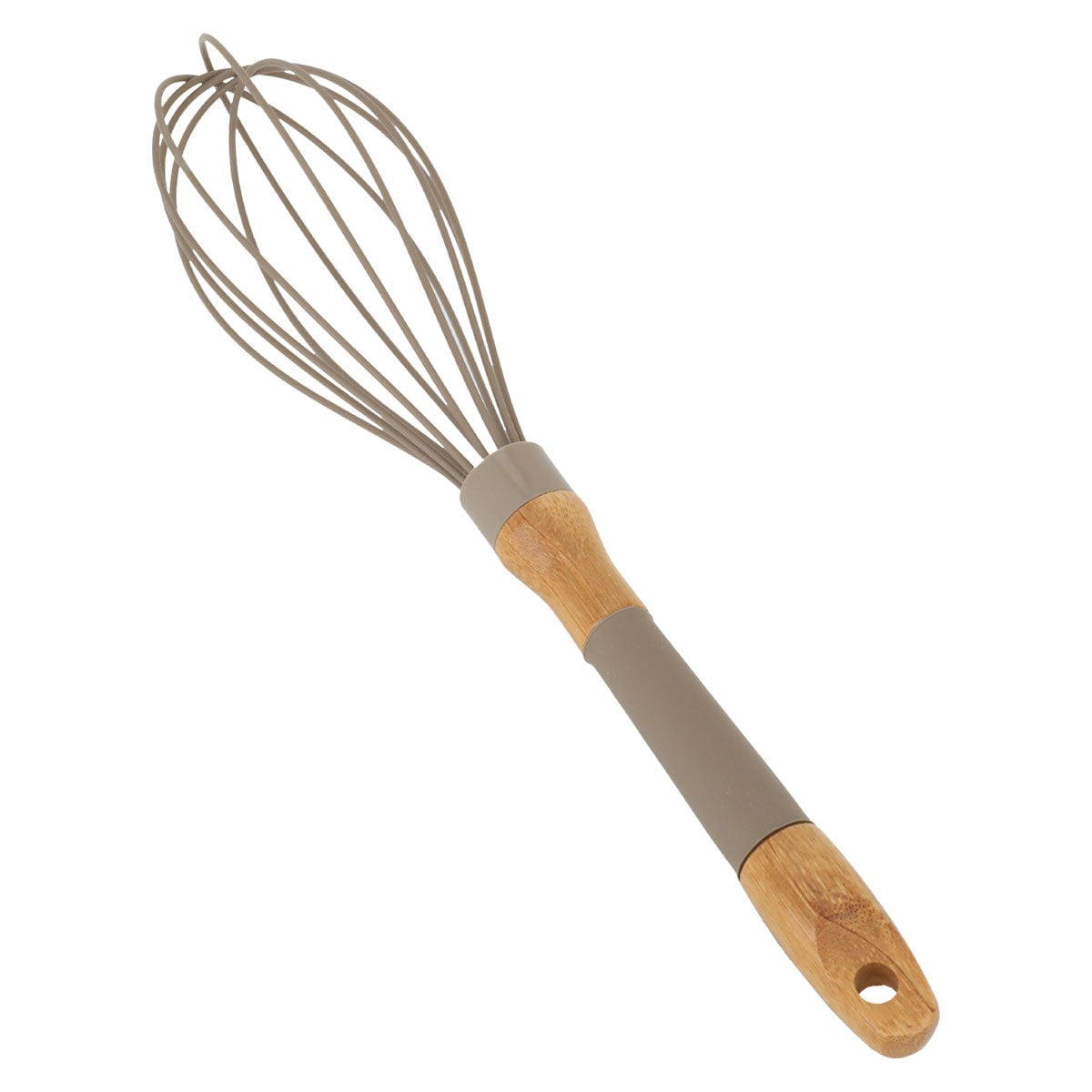 خفاقة يدوية للبيض والكريمة 10 انش السيف غاليري Al Saif Gallery Silicone Egg Mixer With Brown Wood Hand