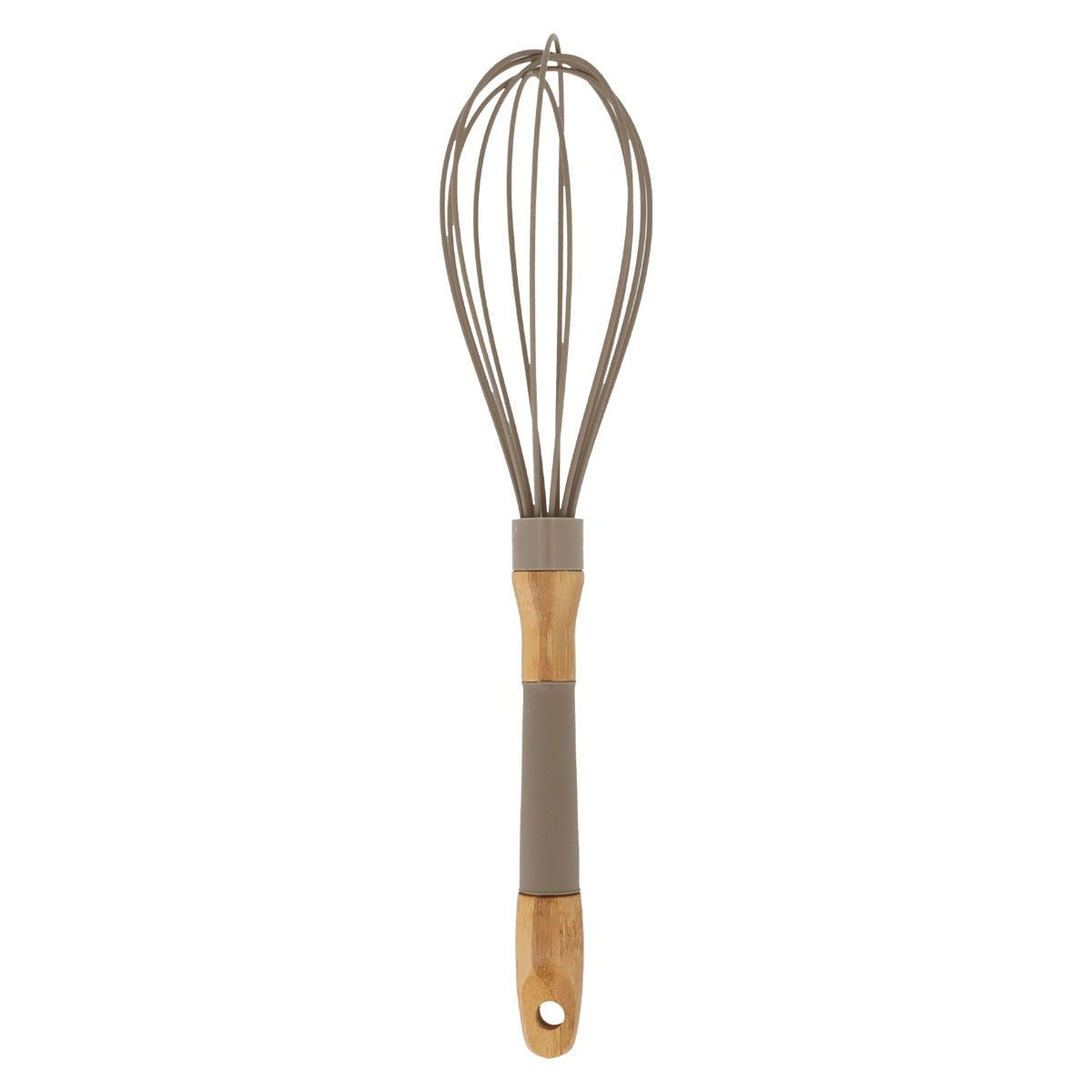 خفاقة يدوية للبيض والكريمة 10 انش السيف غاليري Al Saif Gallery Silicone Egg Mixer With Brown Wood Hand