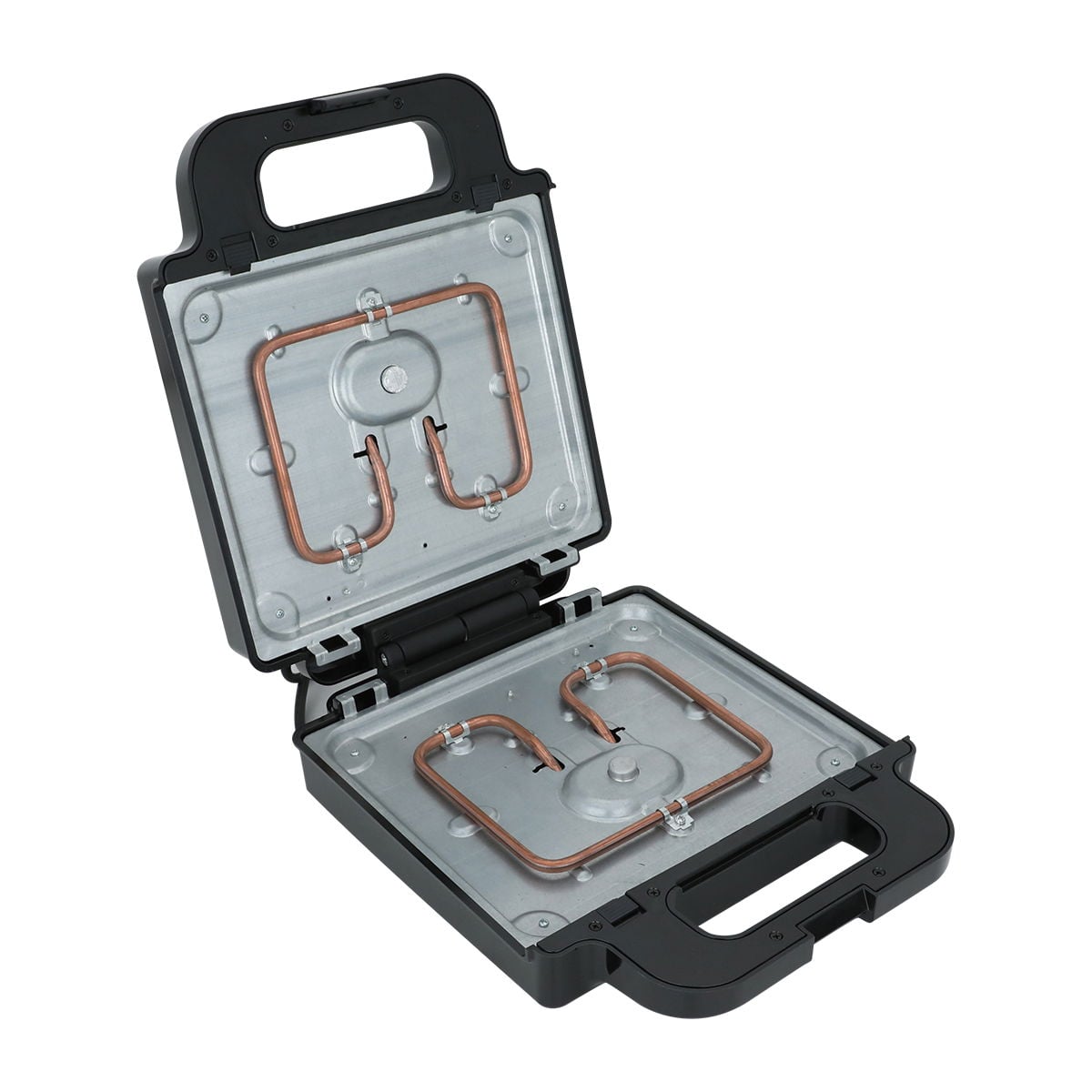 ماكينة صناعة الوافل وتسخين الساندويتش لون فضي من السيف غاليري Al Saif Sandwich Maker, 2 In 1 + Waffle , Silver