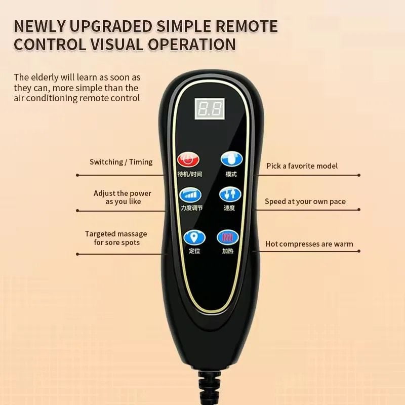 جهاز مساج للجسم كامل كهربائي مع 9 مستويات سرعة و 3 أوضاع توقيت Full Body Massage Mat with Heat