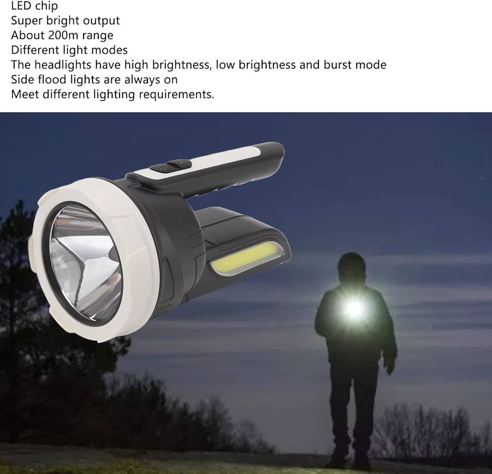 كشاف يدوي ليد لاسلكي 1800 مللي أمبير Powerful Bright Spot Lights