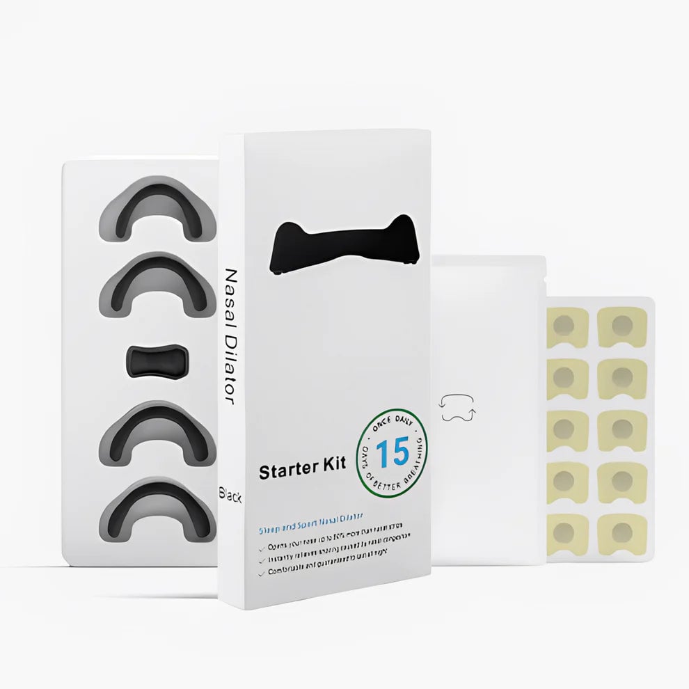 لصقات الشخير لتحسين التنفس اثناء النوم 15 قطعة Intake Breathing Nasal Strip Starter Kit