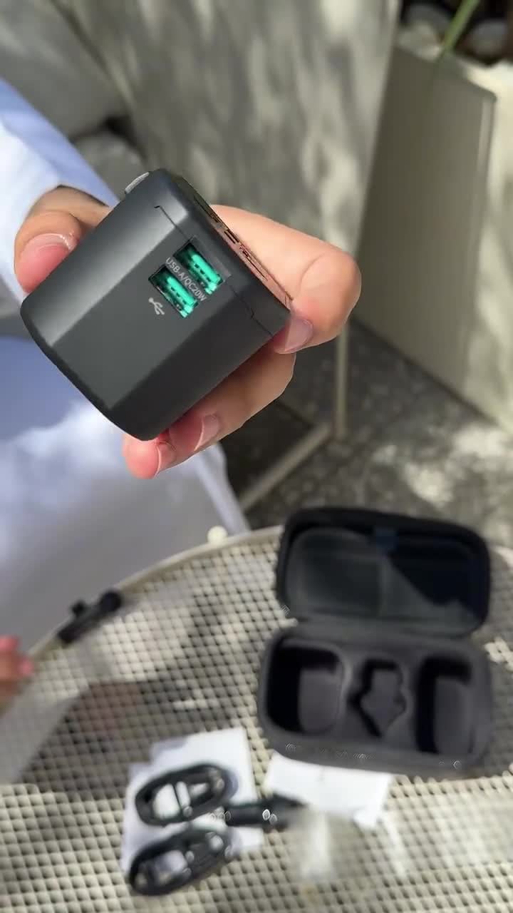 بكج راف باور 5 في 1 (باور بانك 10000 مللي أمبير + فيش السفر العالمي + 2 كابل شحن تايب سي ولايتنينج + شاحن سيارة) RAVPower Travel Charging Combo (مستعمل) (Used)