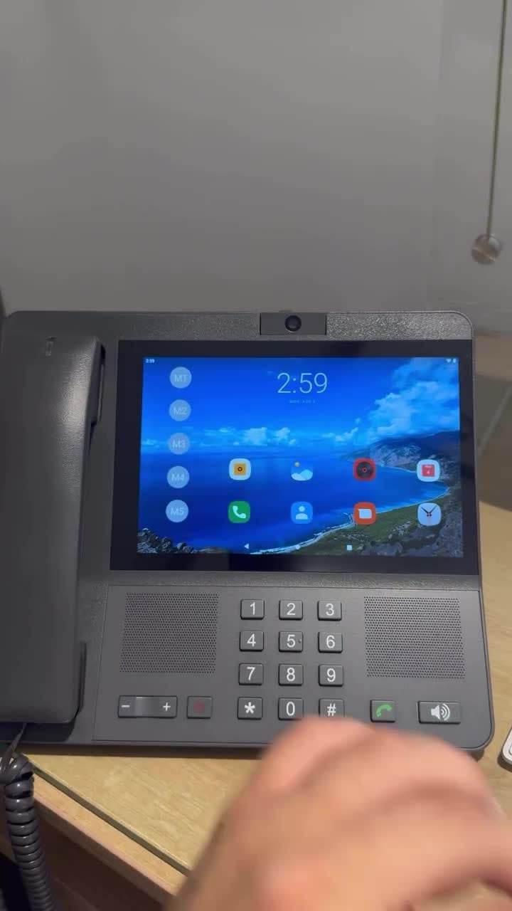 هاتف أرضي ذكي بشاشة لمس 8 بوصة Broadsis Sim Card Android Wireless TelePhone 4G