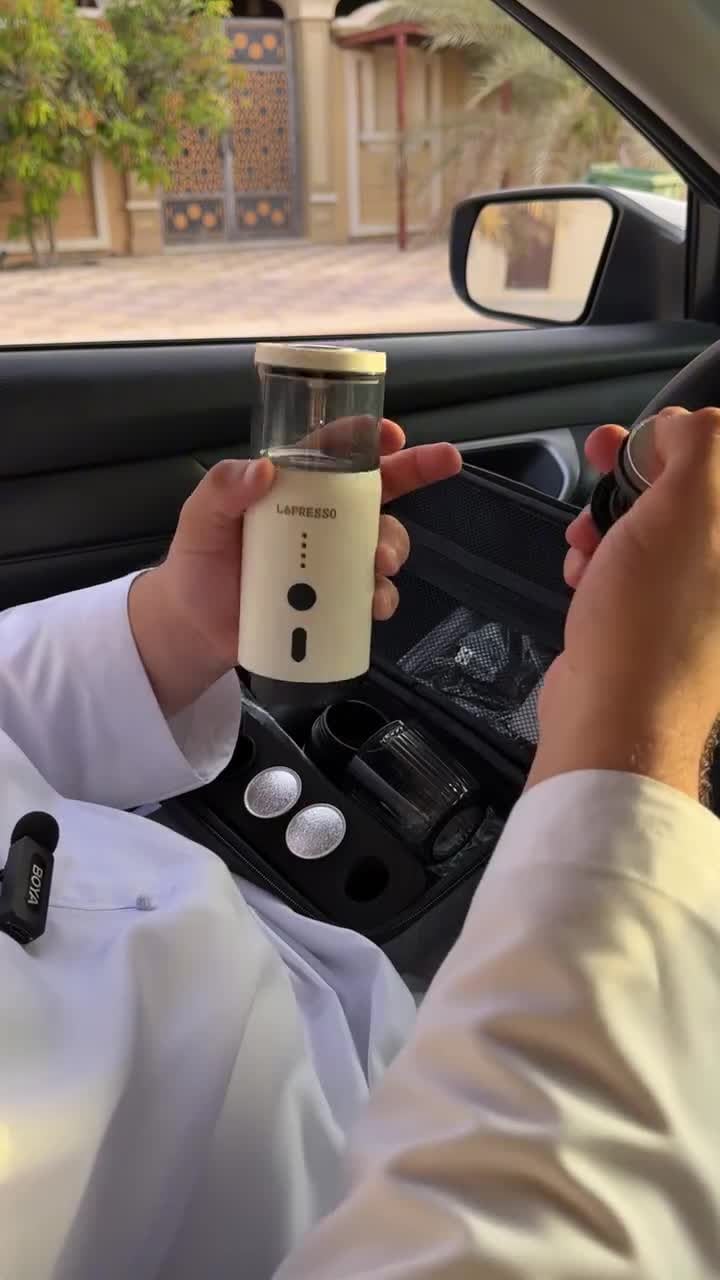 ماكينة قهوة اسبريسو وكبسولات محمولة ليبريسو 2500 مللي أمبير LePresso Portable Espresso Machine