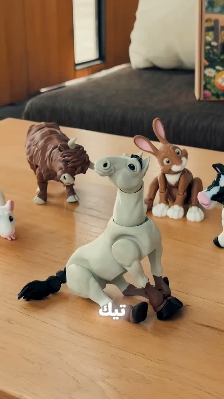 GoopLab Farm Animals Toy Set 5-Piece with Fence