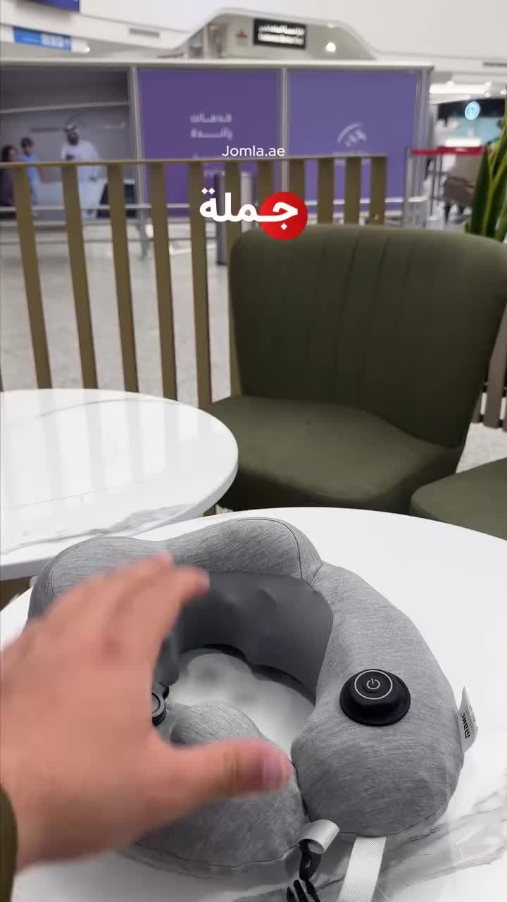 وسادة الرقبة قابلة للنفخ مع تقنية التدليك 1800 مللي أمبير Inflatable Neck Massage Pillow