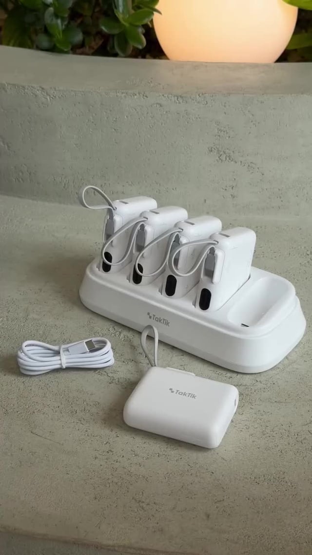 محطة شاحن متنقل باور بنك تايب سي 5 في 1 تكتك 10000 مللي أمبير Power Bank Station Set