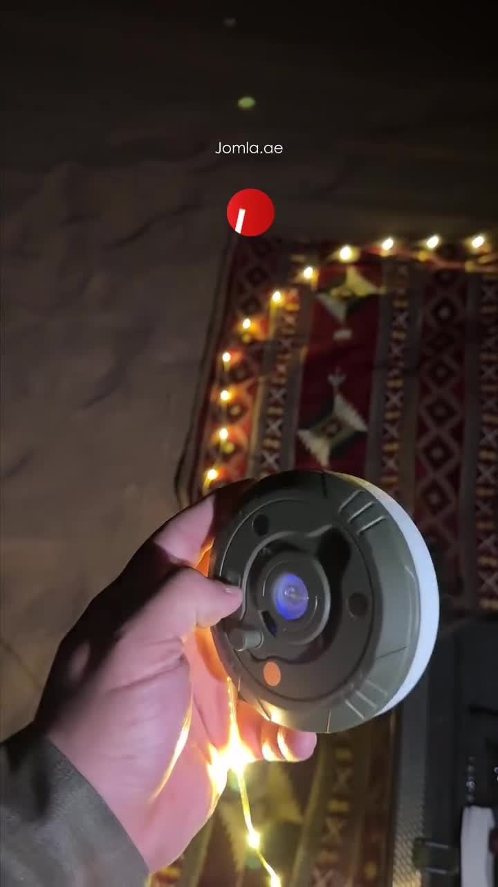 سلسلة اضاءة زينة مع مصباح ليد مدمج للرحلات Rechargeable Outdoor Camping Light String