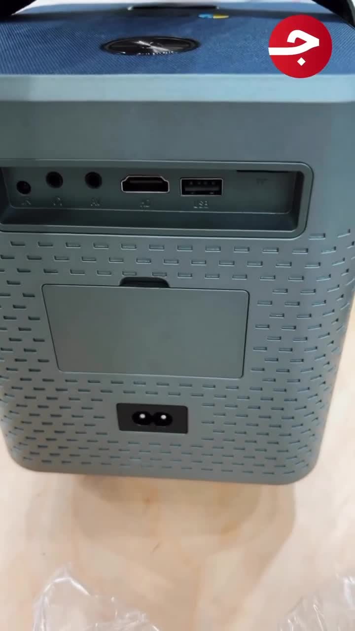 بروجكتر صغير 1080 بيكسل مع جهاز تحكم لون أسود من باوا Pawa Magnifier Series Mini Projector