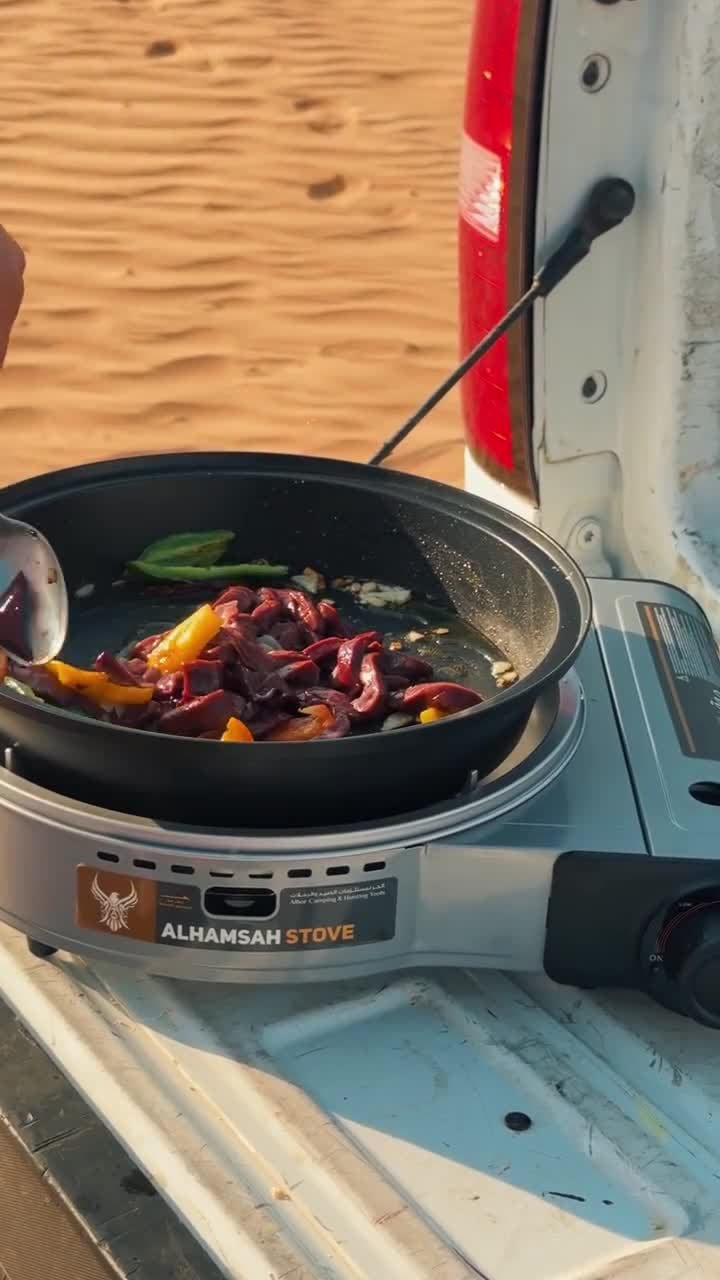 فرن متنقل للرحلات قوة 2.3 كيلو واط مع عبوة غاز 220 غرام من الحر 2 in 1 Stove