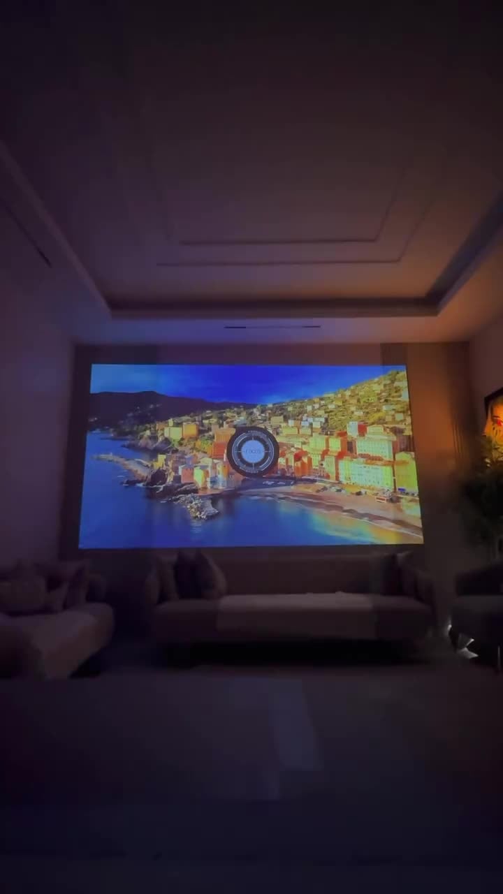 جهاز بروجكتر باينتنك 20800 مللي امبير مع حامل قابل للتعديل Byintek UFO U90 Max GTV Mini Projector 