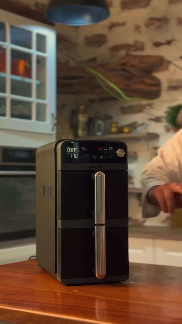 Green Lion 10L Double-Decker Air Fryer - Black