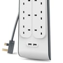 وصلة كهرباء ب 6 مداخل 6Way Surge Protection Strip - BELKIN