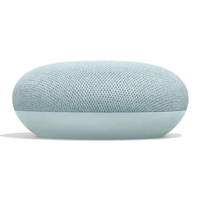 google home mini smart speaker aqua