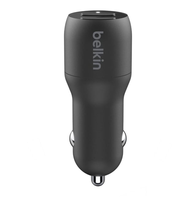 شاحن سيارة مزدوج بمدخلين USB-A بقوة 24 واط Belkin - Boost Charge Dual USB-A Port Car Charger