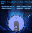 مكنسة ذاتية ذكية 2200 باسكال أبيض شاومي Xiaomi White 2200 PA SE Robot Vacuum Cleaner