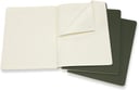 3 دفاتر ملاحظة مسطرة Moleskine - Set 3 Notebooks - 120 صفحة / أخضر