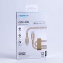 momax elite link type c to lightning cable triple braided 1 2m gold