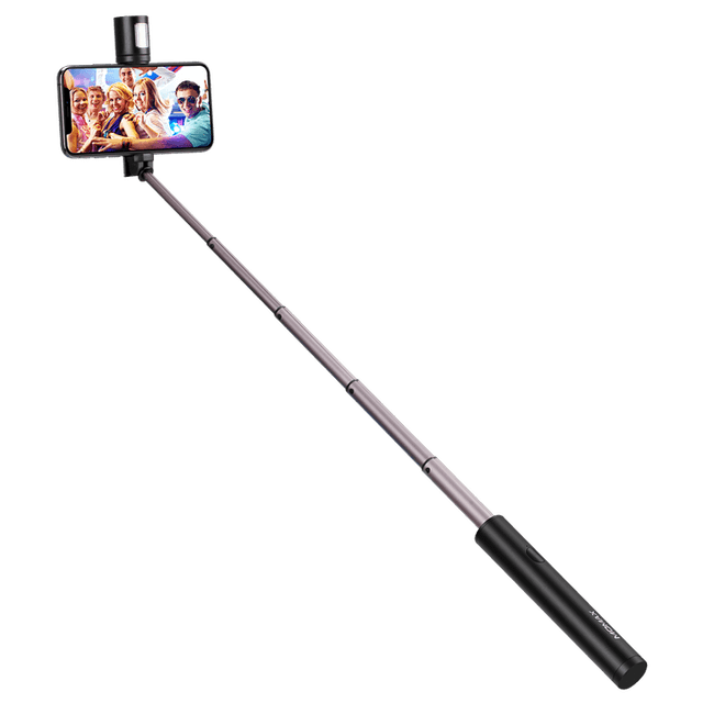 عصا سيلفي SELFIE STICK WITH MINI LED FILL LIGHT MOMAX - أسود