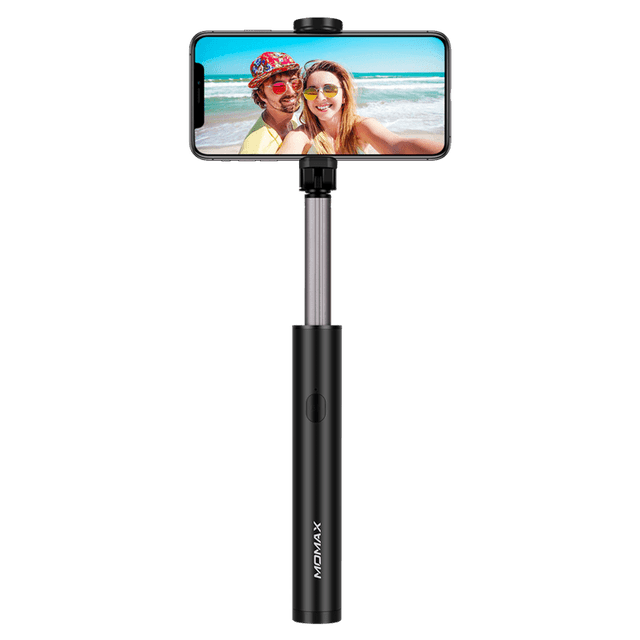 عصا سيلفي SELFIE STICK WITH MINI LED FILL LIGHT MOMAX - أسود