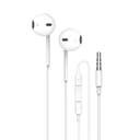 Porodo Soundtec Stereo Earphones 3.5mm With High-Clarify Mic - White