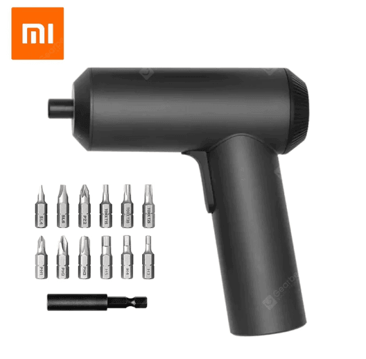 مفك كهربائي لاسلكي بطارية 2000 مللي امبير 12 قطعة أسود شاومي Xiaomi Black 12 2000 mAh Battery Mi Cordless Screwdriver