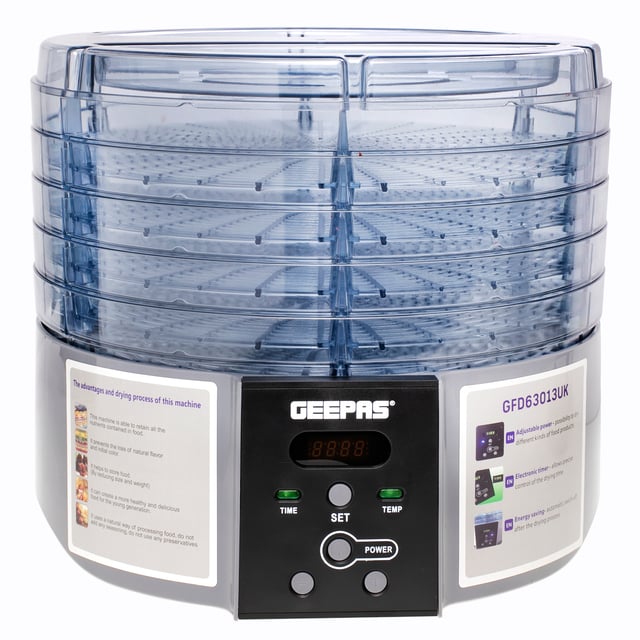مجفف الطعام Geepas 520W Digital Food Dehydrator