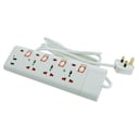 محول كهرباء للمنزل 3 منافذ و 2 يو اس بي جيباس Geepas 3 Way Extension Socket with 2 USB Port