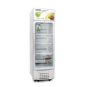 Geepas GSC6548 300L Upright Showcase Fridge - Adjustable Thermostat, Bottle Cooler with LED Lighting, Ideal for Beer, Wine & Drinks Fridge, Low Energy Compressor Fan