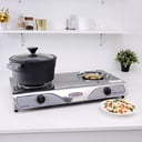 فرن غاز ذو شمعتين Geepas Stainless Steel Gas Stove Burner , Auto Ignition, Robust Build