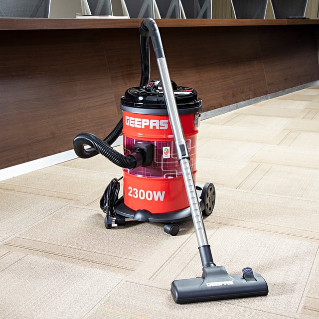 Geepas Gvc2587 1600w 2-In-1 Blow And Dry Vacuum Cleaner - Portable Powerful Copper Motor | Comfortable Handle With Adjustable Suction Power 21l Capacity Dust Full Indicator 2-Year Warranty