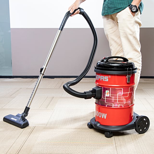 Geepas Gvc2587 1600w 2-In-1 Blow And Dry Vacuum Cleaner - Portable Powerful Copper Motor | Comfortable Handle With Adjustable Suction Power 21l Capacity Dust Full Indicator 2-Year Warranty